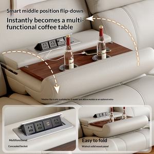 नवीनतम हॉट सेलिंग अनुकूलित चमड़े के सोफे सेट फर्नीचर लिविंग रूम शॉपिंग सेंटर लाउंज पावर रिक्लियर सोफा - Product Image 3