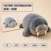 Peluche personnalisée OEM Mignonne Baleineau, Jouet en Peluche Thème Océan, Cadeau Certifié EN71 CPC, Décoration de Magasin, Cadeau pour Enfants