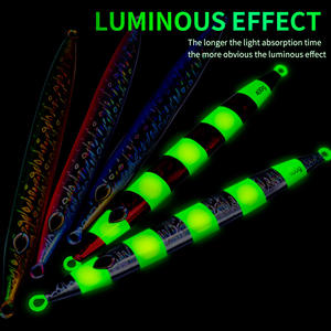 Señuelo <span class=keywords><strong>de</strong></span> pesca rápida para aguas profundas, placa metálica <span class=keywords><strong>de</strong></span> plomo <span class=keywords><strong>de</strong></span> hundimiento rápido, 120g-400g, láser noctilucente, cebo vivo para pesca en barco - Product Image 4