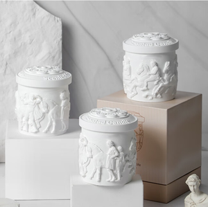 Lilin Aroma Kedelai Mewah Label Pribadi Grosir dalam Wadah Gipsum, Lilin Roman Lilin Lebah, Hadiah untuk Wanita, untuk Dekorasi Rumah, Bar, Diwali - Product Image 1