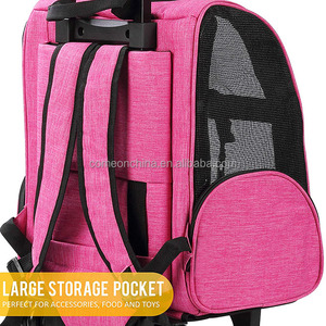 <span class=keywords><strong>Sac</strong></span> à dos de Transport pour animal de compagnie, pour <span class=keywords><strong>chien</strong></span> et chat, certifié Airline, avec roulettes, poussette à rouler, Transport en maille - Product Image 4