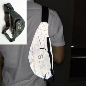 <span class=keywords><strong>Riñonera</strong></span> pequeña de lujo con diseño de arcoíris para <span class=keywords><strong>hombre</strong></span> y mujer, Cangurera con cinturón de cáñamo, reflectante y luminosa para deportes al aire libre - Product Image 2