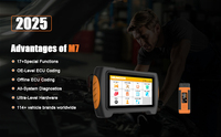 Escáner OBD2 HUMZOR NP716 Original de 7 Pulgadas con WiFi para M7, Lector de Códigos de Auto, Herramienta de Diagnóstico, Compatible con OLIVER Fitment Electronics