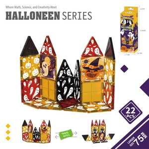 Juego de 20 Bloques de Construcción Magnéticos de Castillo de Ensueño, <span class=keywords><strong>7</strong></span>.5CM, Tamaño Grande, Juguete Educativo Preescolar STEM, Regalo con Temática de Princesa para Niñas - Product Image 5