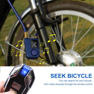 Candado con contraseña digital para bicicleta, alarma de movilidad sin llave, a prueba de agua, 4 dígitos, candado con <span class=keywords><strong>cable</strong></span> digital remoto - Product Image 6