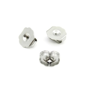 Stainless Steel Stud Earrings <b>Flower</b> Star <b>Bear</b> Shape Hypoallergenic DIY Earplugs For Women Men Jewelry Accessories - Product Image 2