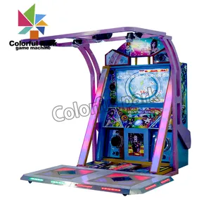 Jogo de dança infantil, entretenimento do carnaval, adulto, revolução, interior, moeda, operada, máquina de dança de arcade