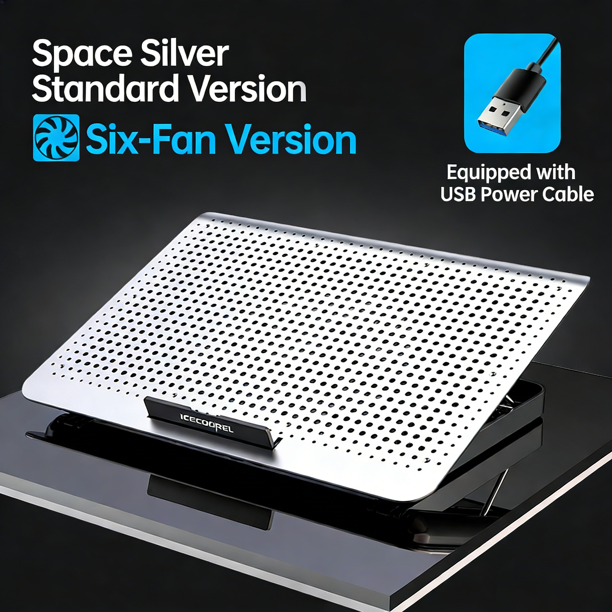 A19 Space Silver 6-Fan Standard