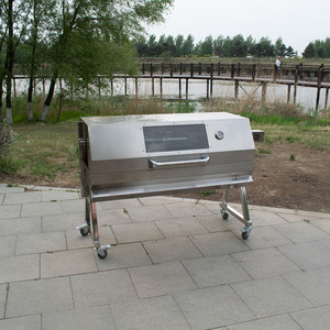Outdoor <strong>Dual</strong> <strong>Fuel</strong> Hooded Gasgrill Propano and Charcoal Lamb Pig Spit Rotisserie Parrilla Electrica <strong>Barbecue</strong> Gaz Gas Griller - Product Image 4