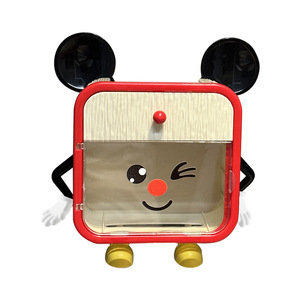 Wall Mounted Smiley Face Tissue Box 2L Covered Bathroom Storage With Shelf - Product Image 3