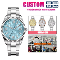 Montre-bracelet automatique haut de gamme 36mm avec logo personnalisé Mouvement HN36 à motif unique Cadran S/S Montres mécaniques pour femmes