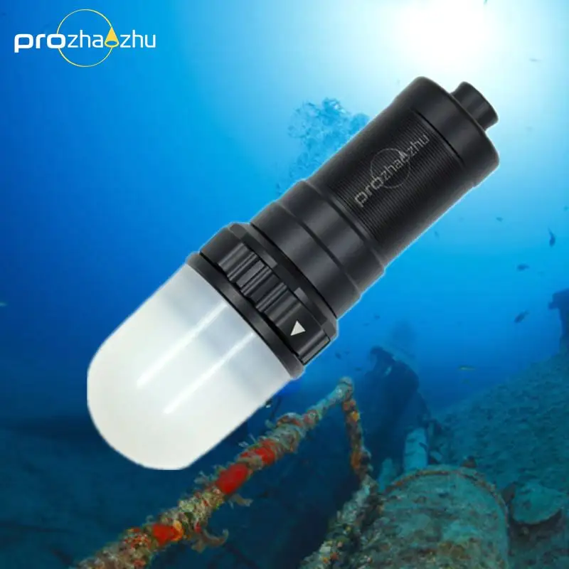 IPX8 3000 Lumen Underwater LED Strobe Diving Lamp 200M Signal beacon Light With 26650 Battery For Scuba Dive Buddy