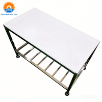 Table de travail industrielle pour la désossage, idéale pour abattoirs et boucheries, table de préparation de viande pour l'abattage, découpe de porc, bœuf et agneau