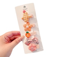Barrettes pour enfants style floral fait main, série de couleurs adorables, entièrement recouvertes de tissu, non-dommageables, pour cheveux mignons