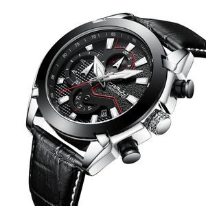 Montres de Sport à Quartz pour Hommes, Style Rétro, Chronographe, Étanche 3 Bar, Bracelet en Cuir Confortable, Affichage de la Date, Reloj Hombre - Product Image 6