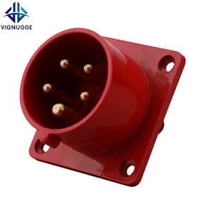 Electronic High Quality 5Pins IP44 16A-32A Industrial 380V -415V male Waterproof Socket For Factory Plants
