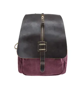 17SC-6356D 2019 nueva moda Estilo de vida casual mochila vintage de lona mochila bolsa para las mujeres