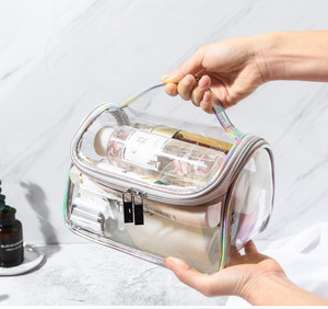 Custom Travel PVC women makeup bag waterproof clear cosmetic bag transparent plastic bag
