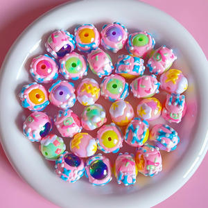 2025 DIY Mobile Phone Chain Material Jewelry Acrylic Beads <b>Sweet</b> and Cute New Heavy Oil Hand-Painted Beads 8mm Size - Product Image 1