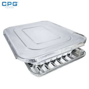 OEM Aluminium Foil Container Multiple Shapes Printed <b>Lids</b> Retail Packs Export Cartons Aluminium Foil Food Tray - Product Image 1