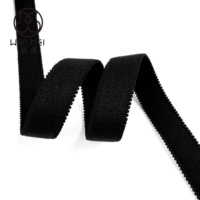 Sangle en sergé de haute qualité de 15 mm et 20 mm de largeur, avec bordure à double denture, élastique, pour sous-vêtements, bretelles, et bande de soutien-gorge en nylon à picots