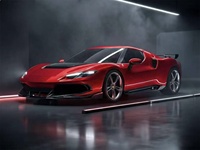 Lèvre avant en fibre de carbone sèche de style PK de haute qualité pour kit carrosserie Ferrari 296