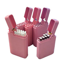 Étui à cigarettes portable exclusif transfrontalier avec briquet intégré, compatible avec les cigarettes fines et régulières, vente en gros d'usine