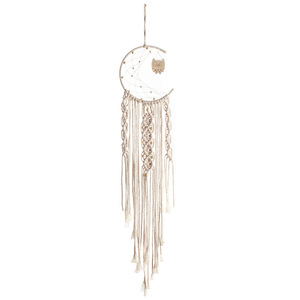 Hecho a mano Luna diseño búho decoración del hogar pared decoración Macrame sueño colectores - Product Image 5