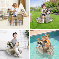 Jouets de piscine gonflables animaux raton laveur enfants PVC cheval poupée enfants flotteur de piscine gonflable