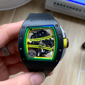 Nouvelle montre squelette de luxe pour homme 2026 en fibre de carbone NTPT, style tonneau, avec bracelet en caoutchouc noir - Product Image 1