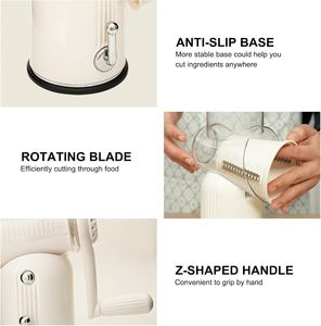 5 Adjustable Blades Plastic Multi-function Manual <b>Drum</b> Nut Cheese Mandoline Cutter Fruit Rotary Vegetable Grater Chopper - Product Image 4