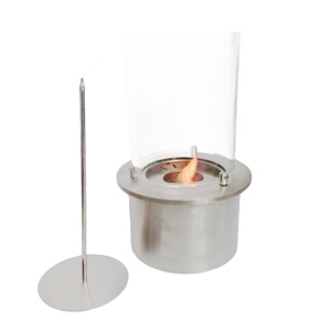 Fabricante <span class=keywords><strong>de</strong></span> interior al aire libre Mesa inserta redondo <span class=keywords><strong>de</strong></span> vidrio <span class=keywords><strong>de</strong></span> acero ajustable quemador <span class=keywords><strong>de</strong></span> <span class=keywords><strong>chimenea</strong></span> - Product Image 1