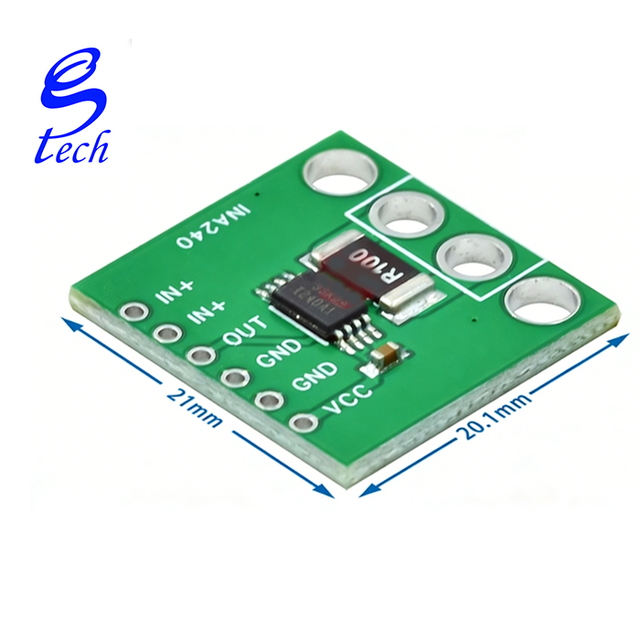 INA240 Module INA240A1/2/3/4 Current Detection Amplifier Current Monitoring Bidirectional Current Acquisition 3V-5V 2.1cm*2cm