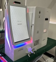 Fabricant de kiosque Kiosque de commande automatique de comptoir de 23.6 po dans le kiosque de restaurant de commande de nourriture avec recycleur de billets et de pièces de monnaie