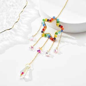 Set <span class=keywords><strong>di</strong></span> Quattro Pezzi in Cristallo K9 con Stella e <span class=keywords><strong>Luna</strong></span> <span class=keywords><strong>Arcobaleno</strong></span>, Acchiappasole per Finestre e Giardini, Stile Pastorale Fatto a Mano, Vendita Diretta dalla Fabbrica - Product Image 3