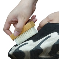 Kit original de nettoyage de chaussures blanches en toile, cuir, nubuck, solution naturelle de 4 oz avec brosse, serviette