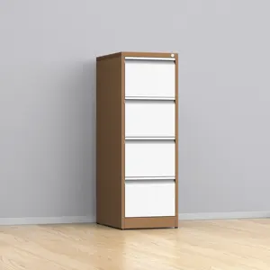 Hot sale Coffee Match White 4 Drawer Document Steel Filing Cabinet Vertical File Cabinet 4 Drawer Metal Cabinet