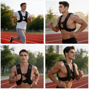 Chaleco con Peso Ajustable de Neopreno con Tiras Reflectantes, Chaleco de Entrenamiento de Fitness con Hierro - Product Image 4