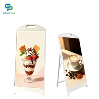 Afficheur numérique LED mobile pliable, support d'affichage publicitaire portable pour intérieur, IP65, ascenseur P2