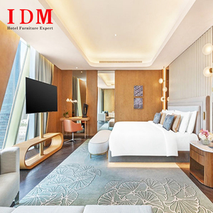 ชุดห้องนอนโรงแรมไม้จริงสไตล์โมเดิร์นแบบกำหนดเองของ <span class=keywords><strong>IDM</strong></span> สำหรับใช้ในเชิงพาณิชย์ในอพาร์ตเมนต์หรูและโรงแรม - Product Image 4