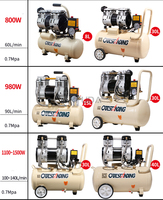 Compresseurs d'air électriques sans huile à faible bruit 500W-8L
