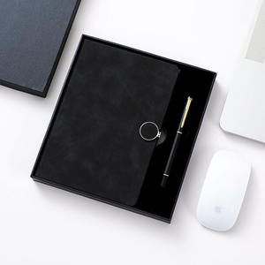 Juego de Cuadernos Escolares de Cuero A5 Listos para Enviar, con Bolígrafo, Bolsa de Papel y Caja de Regalo, Logotipo Personalizado con Grabado en Relieve/Lámina Dorada, Regalo Promocional - Product Image 2