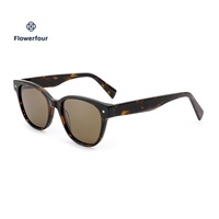 Lunettes de soleil de luxe Flowerfour en cristal, écologiques, unisexes, monture optique en acétate à bord complet, charnière à ressort, pour adultes