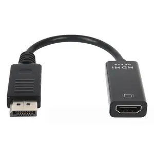 Factory Price 1.8m Display Port Male To HDMI Male Cable DP To HDMI Cable Adapter For PC Laptop Monitor TV Projector