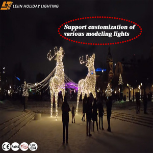 Decoraciones navideñas personalizadas para exteriores Luz LED con motivo de <span class=keywords><strong>ciervo</strong></span> 3D - Product Image 2