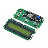 وحدة عرض LCD1602A 5V IIC/I2C، شاشة زرقاء / شاشة خضراء صفراء، وحدة عرض LCM 16×2 مع إضاءة خلفية