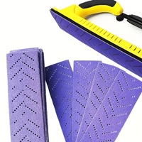 Papier abrasif poreux violet ABF 70 x 400 mm pour aspirateur, abrasif céramique, dépoussiérant, flocage, papier abrasif violet pour polissage automobile