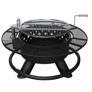 Estufa de <span class=keywords><strong>Leña</strong></span> para Exteriores de Hierro Fundido y Acero con Parrilla para Uso con <span class=keywords><strong>Leña</strong></span> - Product Image 1