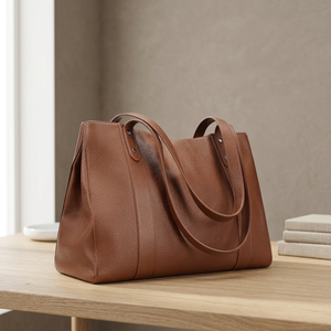 Bolso de Mano de Cuero Genuino para Mujer, con Cierre de Cremallera, Correa de Hombro Cruzada, Impermeable, Duradero, Ligero, Capacidad 3L+, a la Moda - Product Image 3