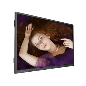 Factory price 55 Inch 4mm tempered glass 4K led Touch Screen Interactive smart board with eshare software